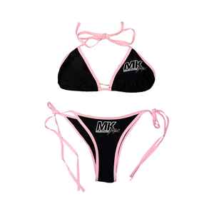 Traje de Baño Sexy con Estampado, Ropa de Playa Casual, Traje de Baño de Cintura Alta de 2 Piezas con Logotipo Frontal, Verano 2026 - Product Image 6