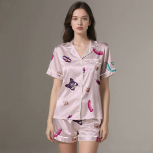 Conjuntos de Pijamas de Algodón para Mujer ODM, Ropa de Dormir de Manga Larga para Invierno - Product Image 2