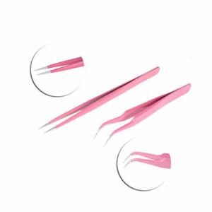 Pinzas de Acero Inoxidable para Extensión de Pestañas, Color Rosa, Personalizadas 2026, Rectas, para Volumen y Calidad - Product Image 4