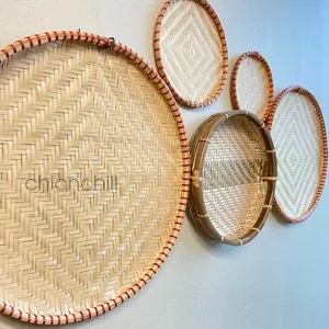 铁丰工艺品批发顶级选择亚马逊圆形壁篮装饰悬挂编织海草越南制造