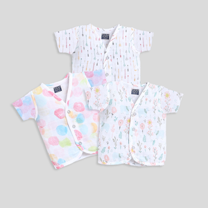 Polka Tots Pack de 3 Chaleco de manga larga/Jhabla-Multicolor - Product Image 1