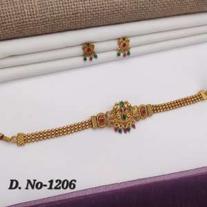 Antique Gold Finish Women Choker <b>Necklace</b> <b>Set</b> with Traditional Jewelry for Women Festival <b>and</b> <b>Bridal</b> Wear Use for Export Selling - Product Image 2
