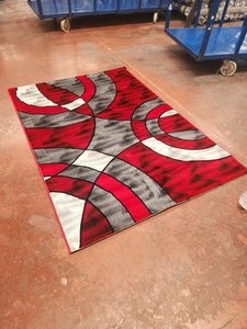 Alfombra Adiva Turca Jacquard Tejida a Máquina con Base de Goma Antideslizante, Patrón Geométrico, Pelo Corto, para Sala de Estar - Product Image 6
