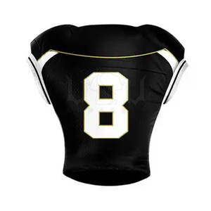 ออกแบบโลโก้ของคุณเอง ชุดทีมฟุตบอลอเมริกัน เสื้อแขนสั้นระบายอากาศได้ดี ผลิตจากโพลีเอสเตอร์ 100% สำหรับผู้ชาย - Product Image 6