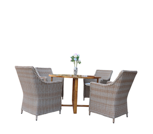 Ensemble de café en polyrotin résistant aux intempéries PRCF-017, meubles de jardin d'extérieur - Product Image 3