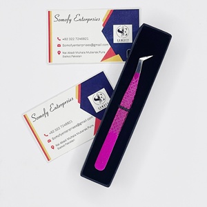 Pinzas para Pestañas Somofy Enterprises de Acero Inoxidable en Forma de L, Color Rosa Transparente, Duraderas, de 10 mm - Product Image 6