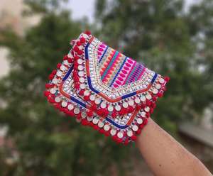 Bolso bandolera bohemio para mujer, bandolera bohemia de India, bolso de mano hecho a mano con cuentas, sobre de noche, bolsos de mano para fiesta - Product Image 1