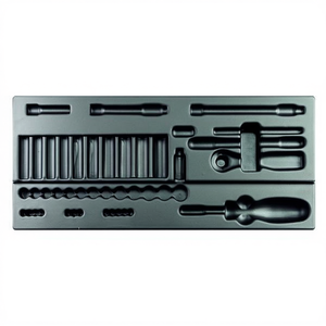 Usag 44-Piece Plastic Tray for <b>Socket</b> Assortment with <b>Ratchet</b> and <b>Sockets</b> for Organization and Convenience - Product Image 2