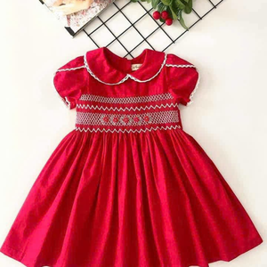 Handmade Smocked Soft Linen Dress for <b>Baby</b> Girls Casual Style for Toddler's <b>First</b> Birthday OEM Made in Vietnam - Product Image 1
