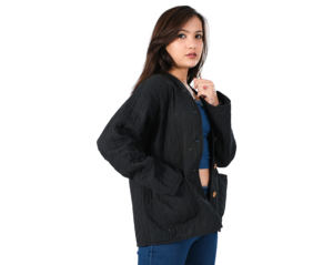 Chaqueta acolchada Reversible de algodón suave para mujer, abrigos cortos acolchados de algodón, chaqueta Vintage, abrigos sólidos acolchados de algodón - Product Image 4