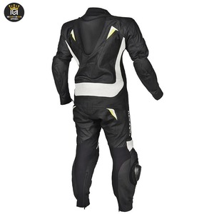 Ensemble de costumes de moto en cuir de vachette véritable confortable respirant vêtements de sport de course automobile pour hommes - Product Image 2