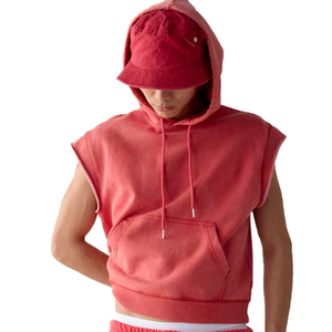 Top court respirant en soie pour femmes personnalisable sweats à capuche hiver Streetwear imprimé capuche doublée court devant Service OEM disponible - Product Image 5