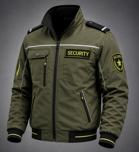 Veste de sécurité pour homme, uniforme de travail à rayures réfléchissantes, veste de patrouille zippée, patch personnalisé, printemps - Product Image 4