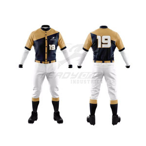 Custom Made Professional <b>Baseball</b> Uniform Breathable Heat-Transfer Printed 100% Polyester High Quality Custom Brand Made - Product Image 4