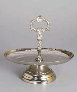 Venta al por mayor de madera de primera calidad y soporte de la torta de metal personalizado romántico de la boda accesorios decorativos con flores - Product Image 1