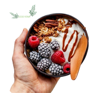 Logotipo gratuito con cuenco y cucharas de cáscara de coco de tamaño personalizado, alta calidad y precio barato, fabricado en Eco2go Vietnam - Product Image 4