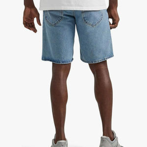 Shorts en jean vintage surdimensionnés personnalisés de haute qualité pour hommes, coupe décontractée, avec boutons et rivets décoratifs, collection printemps - Product Image 3