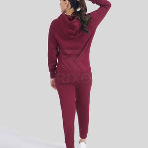 Fournisseur direct d'usine, logo personnalisé, sweat à capuche uni, 100% coton, survêtement de sport pour femmes de haute qualité - Product Image 4