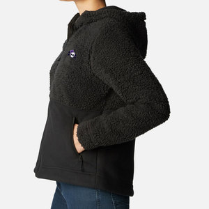 Streetwear femmes Sherpa sweat à capuche décontracté polaire pull dames pull avec poche kangourou surdimensionné à capuche - Product Image 2