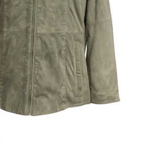 MEN MOTORCYCLE <b>JACKET</b> HAILY GOAT SUEDE High Quality Genuine Handmade Western Stand Collar Winter Front Vintage Breathable Zipper - Product Image 6