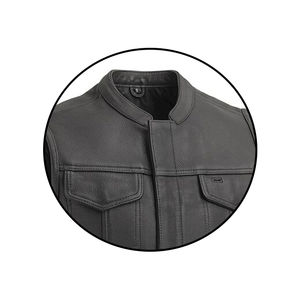 Chaleco de Trabajo de Cuero Genuino sin Mangas para Hombre, Transpirable, Talla Grande, Estilo Retro Informal, con Calefacción para Invierno, Transpirable, OEM - Product Image 3