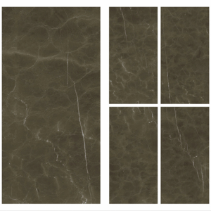 Carreaux de porcelaine émaillés à surface brillante de style moderne en raphia taupe 600x1200 - Product Image 1