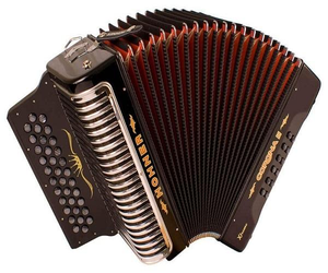 Accordéon à boutons Hohner Corona II Xtreme FBbEb 100% authentique et original, en noir jet époustouflant, complet avec sac de transport et sangles - Product Image 1