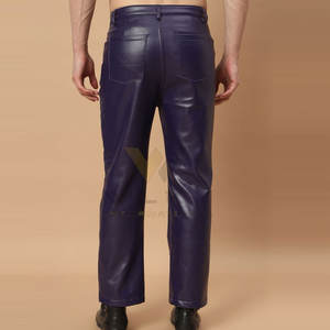 Pantalones de Cuero para Hombre, Elegantes y con Ajuste Elástico, Capa Interior Transpirable, Acabado Duradero, Diseño Ligero, Ideales para la Moda - Product Image 3