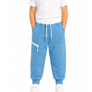 Pantalon de jogging léger pour garçons, taille haute, cordon de serrage, 100 % coton, matière respirante pour la course, le jeu et le quotidien, élégant - Product Image 3