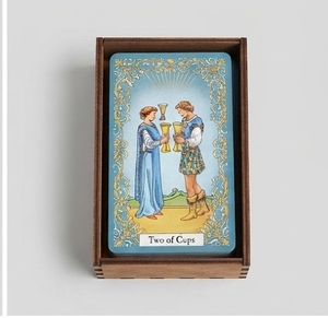 Nouvelle arrivée, boîte à tarot en bois, ensemble de cartes, design artistique, conteneur de rangement décoratif - Product Image 2
