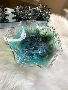 Ensemble de bols de service en résine jaune fabriqués à la main personnalisés de haute qualité hautement polis pour la maison hôtel Restaurant Carton emballé - Product Image 3