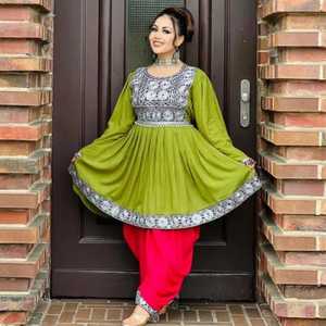 Étnico afgano Kuchi hecho a mano Tribal transpirable bordado mujeres vestidos afganos tamaño largo Pashtun Frock Kabul vestido trajes - Product Image 2