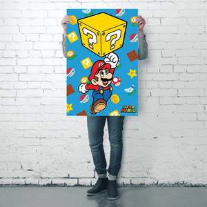 Modern Super Mario Block Jump <b>Poster</b> Paper Design for Birthday Occasions - Product Image 4