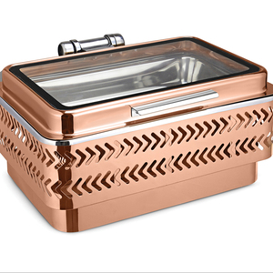 Luxury Indian Copper Tableware <b>Food</b> <b>Warmer</b> Chafing Dish Buffet Copper Best for Wedding Commercial Catering Equipment Steel - Product Image 1