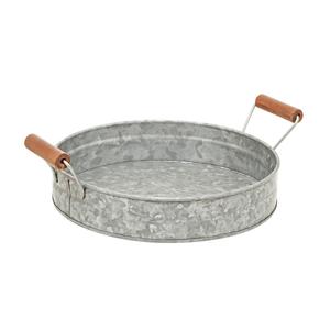 Top vente galvanisé plateau fait main plateaux décoratifs ferme métal rustique plateau de service forme de taille personnalisée - Product Image 3