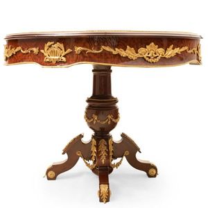 Mesa de Entrada Clásica de Lujo Pintada a Mano en Latón y Madera - Product Image 2