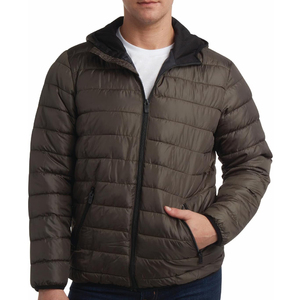 Doudoune imprimée OEM à bas quantité minimale de commande pour hommes Logo personnalisé Veste d'hiver décontractée pour hommes avec poches avec service Doudoune - Product Image 1
