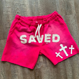 กางเกงขาสั้นผ้าฟริก์เทอร์รี่สำหรับผู้ชายกางเกงขาสั้นโอเวอร์ไซส์ลายพิมพ์โลโก้ออกแบบได้ตามต้องการ - Product Image 5