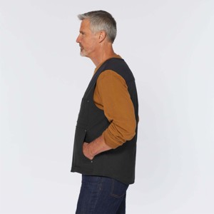 Chaleco de trabajo personalizado OEM para hombre, tela de lona de poliéster/algodón, cierre de cremallera, bolsillo frontal para verano, ropa de construcción - Product Image 4