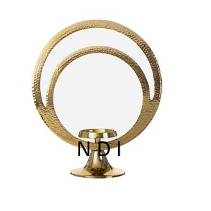 Bougeoir personnalisé de qualité supérieure, design fait à la main, finition dorée, décoration de fête pour Noël et les mariages - Product Image 1