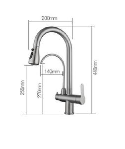 Purificador de filtro de agua de rotación 360 de cocina Flexible, <span class=keywords><strong>dos</strong></span> <span class=keywords><strong>salidas</strong></span> de agua, grifos de salida, rociador telescópico extraíble para Cocina - Product Image 6