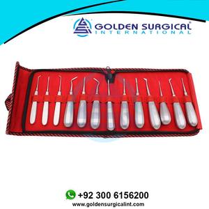 Ensemble d'élevateurs dentaires, forceps d'extraction dentaire en acier inoxydable, éleveur de racine incurvé - Product Image 5