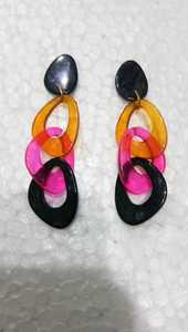 Elegant Women's <b>Resin</b> Alloy <b>Ring</b> Earrings Set New Fashion Geometric Niche Design for Wedding Party Engagement or Anniversary - Product Image 4