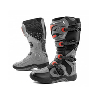 Zapatos de moto hechos a medida de alta calidad impermeables transpirables de cuero genuino plano PU invierno Motocross botón hasta la rodilla PVC