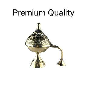 Quemador de incienso de latón pesado para uso ritual continuo diseñado para soportar altas temperaturas y sesiones de quema frecuentes - Product Image 4