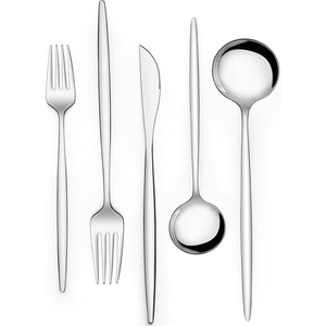 Juego de cubiertos de latón con acabado mate, Material inoxidable espejado, duradero para el comedor diario, ocasiones especiales - Product Image 5