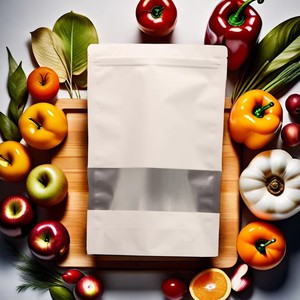 Stock Printed Stand Up Pouch Bright Colors Food Grade Clear Window Moisture Proof Resealable Zipper Food Packaging <b>Bag</b> - Product Image 6