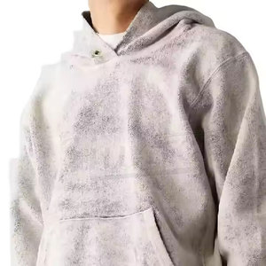 OEM Custom Acid Washed Sweat à capuche pour hommes surdimensionné Vintage Wash Streetwear Pullover Sweat à capuche - Product Image 4
