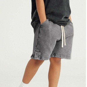 French Terry Streetwear Deportes Entrenamiento Algodón Sudor Lavado con ácido Pantalones cortos Logotipo personalizado de alta calidad/Diseño ODM/OEM Hecho en fábrica - Product Image 6