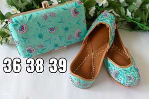 Conjunto Combinado Jutti con embrague para mujer, bolso de mano indio pesado - Product Image 6